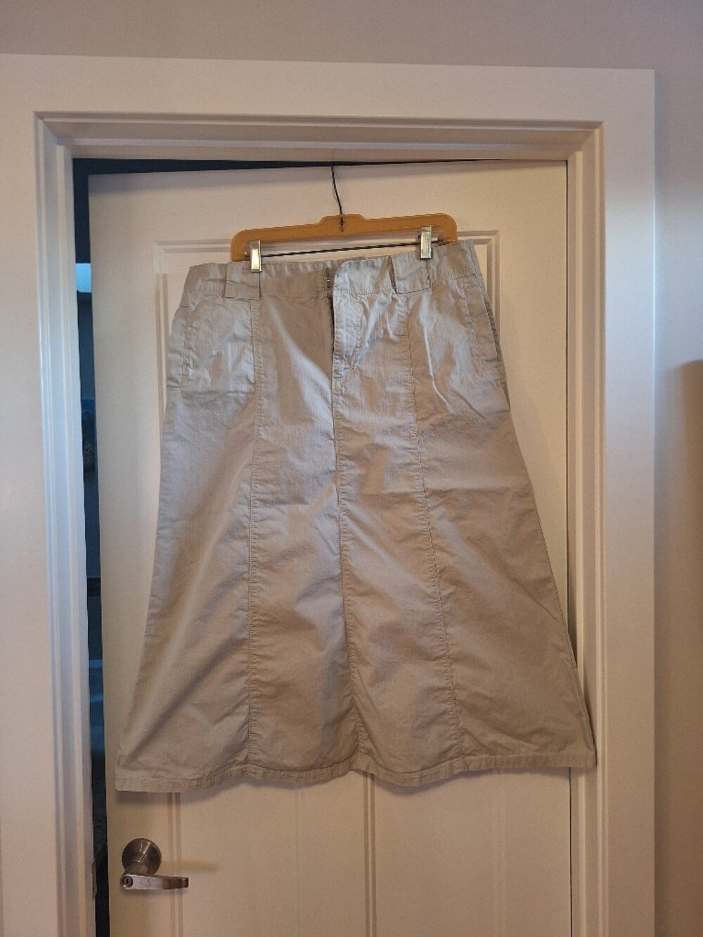 Eddie Bauer Classic Maxi A-line Beige 100% Cotton New Skirt
